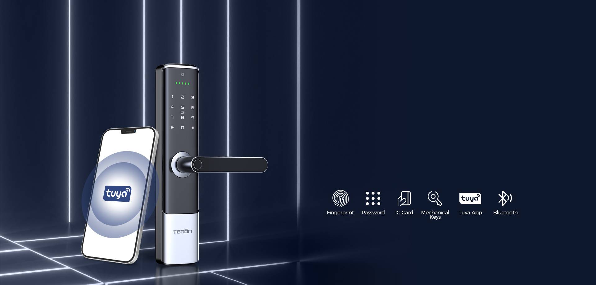 K6 Tuya Bluetooth 2-Colors Smart Lever Lock